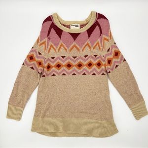 Savanna Jane Slim Fit Fair Isle Crewneck Sweater